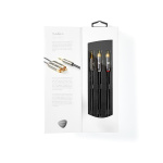 Nedis Stereo-Audiokabel | 3,5 mm Male | 2x RCA Male | Verguld | 2.00 m | Rond | Grijs / Gun Metal Grijs | Cover Window Box Nedis Stereo-Audiokabel | 3,5 mm Male | 2x RCA Male | Verguld | 2.00 m | Rond | Grijs / Gun Metal Grijs | Cover Window Box