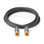 Nedis Subwoofer-Kabel | RCA Male | RCA Male | Verguld | 5.00 m | Rond | 4.5 mm | Antraciet / Gun Metal Grijs | Cover Box Nedis Subwoofer-Kabel | RCA Male | RCA Male | Verguld | 5.00 m | Rond | 4.5 mm | Antraciet / Gun Metal Grijs | Cover Box