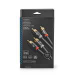 Nedis Stereo-Audiokabel | 2x RCA Male | 2x RCA Male | Verguld | 2.00 m | Rond | Grijs / Gun Metal Grijs | Cover Window Box Nedis Stereo-Audiokabel | 2x RCA Male | 2x RCA Male | Verguld | 2.00 m | Rond | Grijs / Gun Metal Grijs | Cover Window Box