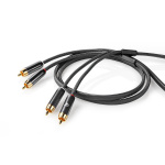 Nedis Stereo-Audiokabel | 2x RCA Male | 2x RCA Male | Verguld | 5.00 m | Rond | Grijs / Gun Metal Grijs | Cover Window Box Nedis Stereo-Audiokabel | 2x RCA Male | 2x RCA Male | Verguld | 5.00 m | Rond | Grijs / Gun Metal Grijs | Cover Window Box