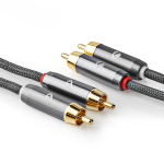 Nedis Stereo-Audiokabel | 2x RCA Male | 2x RCA Male | Verguld | 5.00 m | Rond | Grijs / Gun Metal Grijs | Cover Window Box Nedis Stereo-Audiokabel | 2x RCA Male | 2x RCA Male | Verguld | 5.00 m | Rond | Grijs / Gun Metal Grijs | Cover Window Box