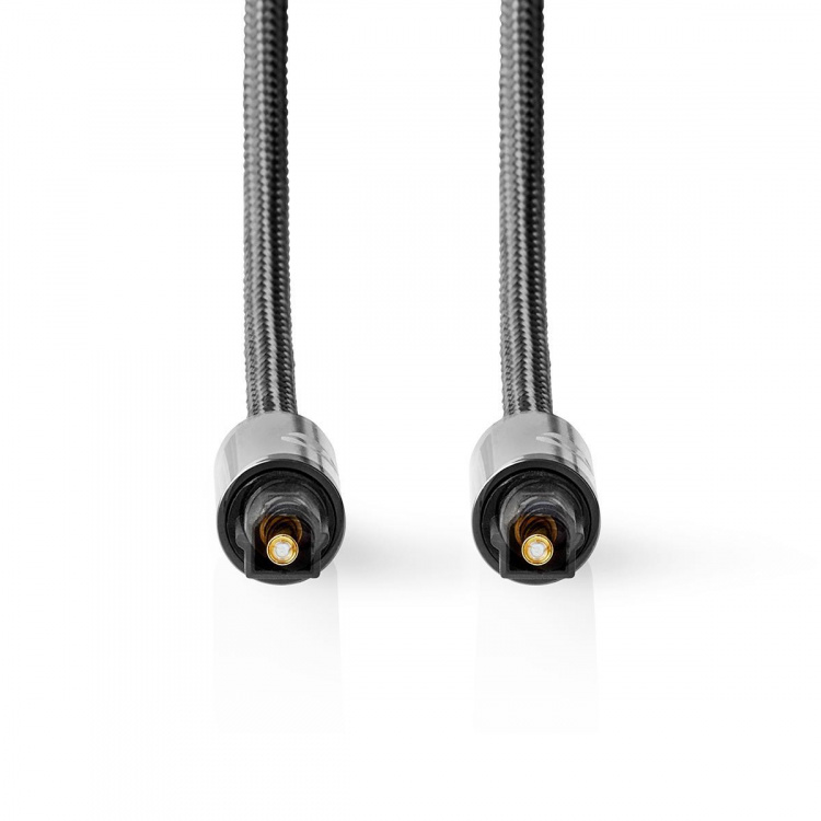 Nedis Optische Audiokabel | TosLink Male | TosLink Male | 3.00 m | Rond | Katoen | Gun Metal Grijs | Cover Window Box Nedis Optische Audiokabel | TosLink Male | TosLink Male | 3.00 m | Rond | Katoen | Gun Metal Grijs | Cover Window Box