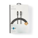 Nedis Optische Audiokabel | TosLink Male | TosLink Male | 3.00 m | Rond | Katoen | Gun Metal Grijs | Cover Window Box Nedis Optische Audiokabel | TosLink Male | TosLink Male | 3.00 m | Rond | Katoen | Gun Metal Grijs | Cover Window Box
