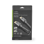 Nedis High Speed HDMI™-Kabel met Ethernet | HDMI™ Connector | HDMI™ Connector | 4K@60Hz | ARC | 18 Gbps | 1.00 m | Rond | Katoen | Gun Metal Grijs | Cover Window Box Nedis High Speed HDMI™-Kabel met Ethernet | HDMI™ Connector | HDMI™ Connector | 4K@60Hz | ARC | 18 Gbps | 1.00 m | Rond | Katoen | Gun Metal Grijs | Cover Window Box