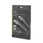 Nedis High Speed HDMI™-Kabel met Ethernet | HDMI™ Connector | HDMI™ Connector | 4K@60Hz | ARC | 18 Gbps | 1.00 m | Rond | Katoen | Gun Metal Grijs | Cover Window Box Nedis High Speed HDMI™-Kabel met Ethernet | HDMI™ Connector | HDMI™ Connector | 4K@60Hz | ARC | 18 Gbps | 1.00 m | Rond | Katoen | Gun Metal Grijs | Cover Window Box