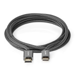 Nedis High Speed ​​HDMI™-Kabel met Ethernet | HDMI™ Connector | HDMI™ Mini-Connector | 4K@60Hz | 18 Gbps | 2.00 m | Rond | Katoen | Antraciet / Gun Metal Grijs | Cover Window Box