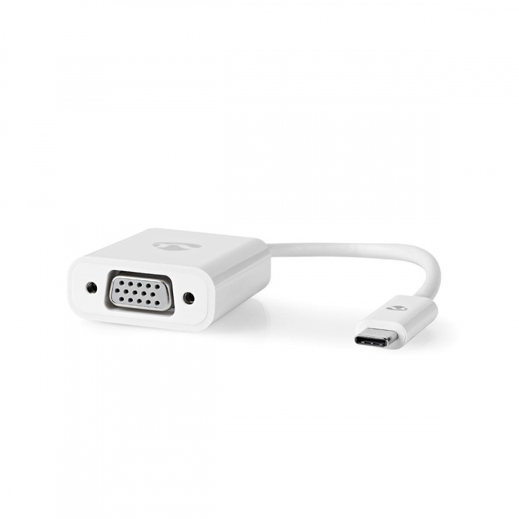 Nedis USB-C™ Adapter | USB 3.2 Gen 1 | USB-C™ Male | VGA Female 15p | 1080p | 5 Gbps | 0.20 m | Rond | Vernikkeld | PVC | Wit | Polybag Nedis USB-C™ Adapter | USB 3.2 Gen 1 | USB-C™ Male | VGA Female 15p | 1080p | 5 Gbps | 0.20 m | Rond | Vernikkeld | PVC | Wit | Polybag