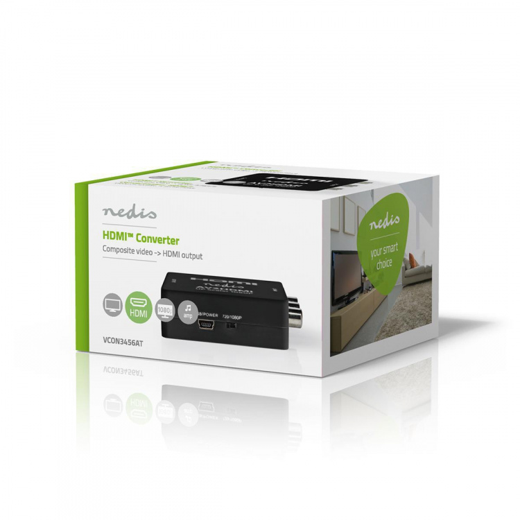 Nedis HDMI™-Converter | 3x RCA Female | 1x HDMI™ Output | 1-weg | 1080p | 1.65 Gbps | ABS | Antraciet