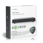 Nedis HDMI™ Matrix-Switch | 4 x 2-Poorts poort(en) | 4x HDMI™ Input | 2x HDMI™ Output | 4K@30Hz | 3.4 Gbps | Afstandbestuurbaar | Metaal | Antraciet