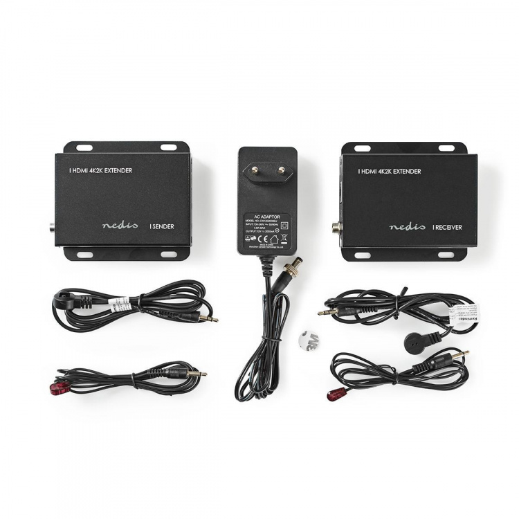 Nedis HDMI™-Extender | Over Cat6 | tot 50 m | 4K@30Hz | 10.2 Gbps | IR Return-functie | Metaal | Antraciet Nedis HDMI™-Extender | Over Cat6 | tot 50 m | 4K@30Hz | 10.2 Gbps | IR Return-functie | Metaal | Antraciet