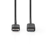 Nedis DisplayPort-Kabel | DisplayPort Male | HDMI™ Connector | 4K@60Hz | Vernikkeld | 2.00 m | Rond | PVC | Zwart | Polybag Nedis DisplayPort-Kabel | DisplayPort Male | HDMI™ Connector | 4K@60Hz | Vernikkeld | 2.00 m | Rond | PVC | Zwart | Polybag