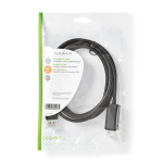 Nedis DisplayPort-Kabel | DisplayPort Male | HDMI™ Connector | 4K@60Hz | Vernikkeld | 2.00 m | Rond | PVC | Zwart | Polybag Nedis DisplayPort-Kabel | DisplayPort Male | HDMI™ Connector | 4K@60Hz | Vernikkeld | 2.00 m | Rond | PVC | Zwart | Polybag