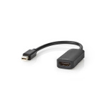 Nedis Mini DisplayPort-Kabel | DisplayPort 1.4 | Mini-DisplayPort Male | HDMI™ Output | 48 Gbps | Vernikkeld | 0.20 m | Rond | PVC | Zwart | Polybag Nedis Mini DisplayPort-Kabel | DisplayPort 1.4 | Mini-DisplayPort Male | HDMI™ Output | 48 Gbps | Vernikkeld | 0.20 m | Rond | PVC | Zwart | Polybag