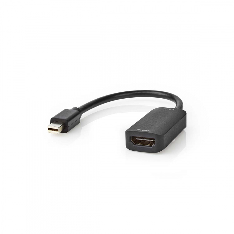 Nedis Mini DisplayPort-Kabel | DisplayPort 1.4 | Mini-DisplayPort Male | HDMI™ Output | 48 Gbps | Vernikkeld | 0.20 m | Rond | PVC | Zwart | Polybag Nedis Mini DisplayPort-Kabel | DisplayPort 1.4 | Mini-DisplayPort Male | HDMI™ Output | 48 Gbps | Vernikkeld | 0.20 m | Rond | PVC | Zwart | Polybag