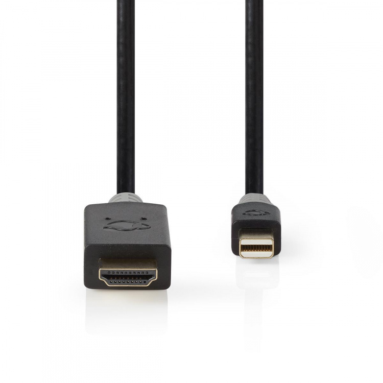 Nedis Mini DisplayPort-Kabel | DisplayPort 1.4 | Mini-DisplayPort Male | HDMI™ Connector | 48 Gbps | Verguld | 2.00 m | Rond | PVC | Antraciet | Polybag