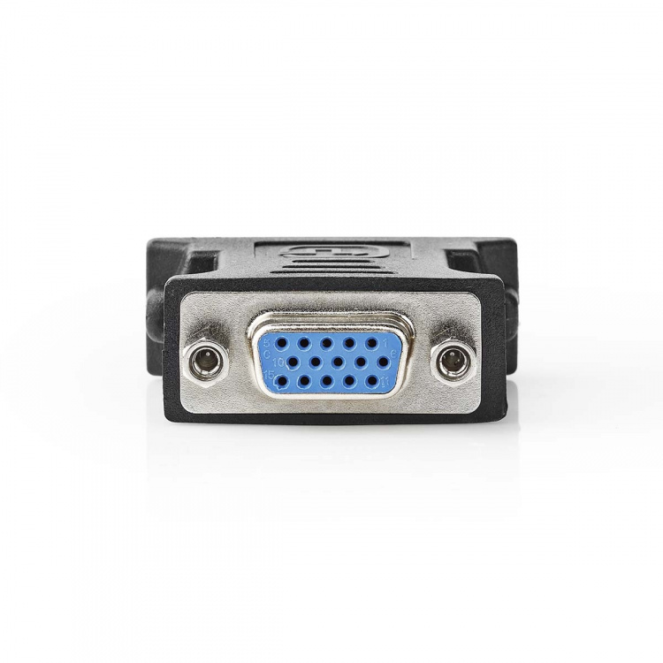 Nedis DVI-Adapter | DVI-I 24+5-Pin Male | VGA Female 15p | Vernikkeld | Recht | PVC | Zwart | Doos Nedis DVI-Adapter | DVI-I 24+5-Pin Male | VGA Female 15p | Vernikkeld | Recht | PVC | Zwart | Doos