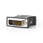 Nedis DVI-Adapter | DVI-I 24+5-Pin Male | VGA Female 15p | Vernikkeld | Recht | PVC | Zwart | Doos Nedis DVI-Adapter | DVI-I 24+5-Pin Male | VGA Female 15p | Vernikkeld | Recht | PVC | Zwart | Doos