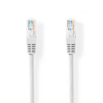CAT5e-Kabel | U/UTP | RJ45 Male | RJ45 Male | 5.00 m | Rond | PVC | Wit | Label CAT5e-Kabel | U/UTP | RJ45 Male | RJ45 Male | 5.00 m | Rond | PVC | Wit | Label