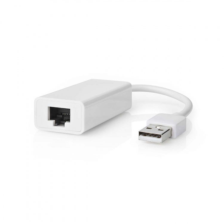 Nedis USB-netwerkadapter | USB 2.0 | 100 Mbps | USB-A Male | RJ45 Female | 0.20 m | Rond | Verguld / Vernikkeld | Koper | Wit | Doos Nedis USB-netwerkadapter | USB 2.0 | 100 Mbps | USB-A Male | RJ45 Female | 0.20 m | Rond | Verguld / Vernikkeld | Koper | Wit | Doos