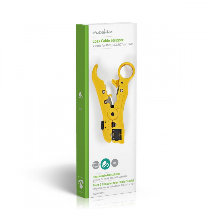 Nedis Kabelstriptang | Stripping Tool | ABS / Staal | Geel / Zwart