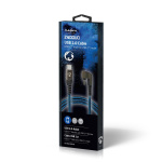 Nedis USB-Kabel | USB 2.0 | USB-C™ Male | USB-C™ Male | 480 Mbps | Verguld | 1.00 m | Rond | Gevlochten / Nylon | Blauw / Zwart | Cover Window Box Nedis USB-Kabel | USB 2.0 | USB-C™ Male | USB-C™ Male | 480 Mbps | Verguld | 1.00 m | Rond | Gevlochten / Nylon | Blauw / Zwart | Cover Window Box