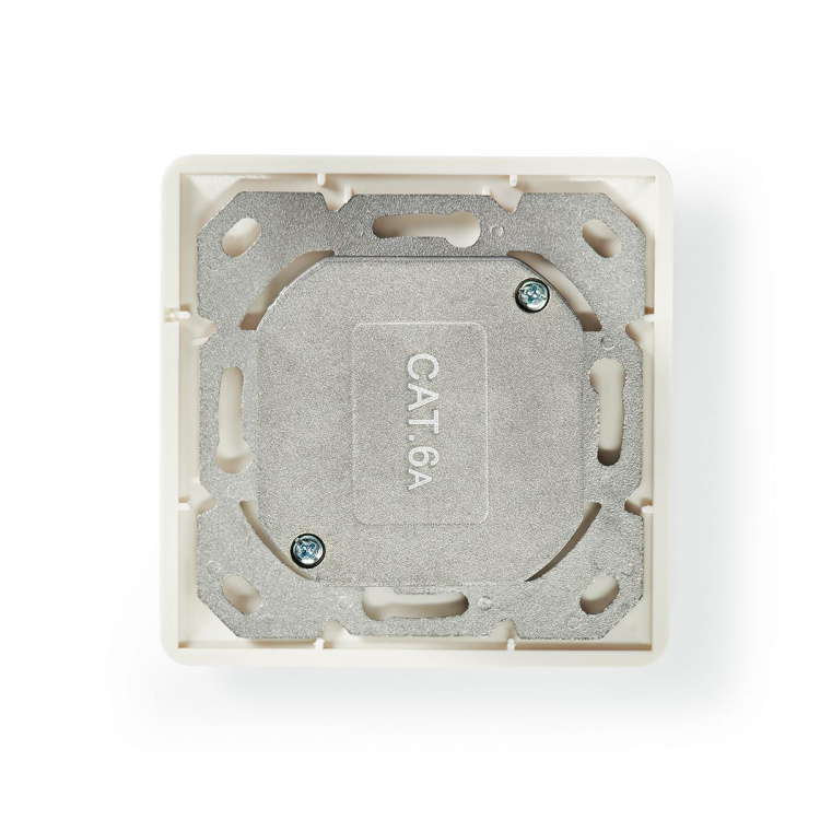 Nedis Netwerk Wanddoos | Verzonken montage | 2 poort(en) | CAT6a | Recht | Female | Goud Verguld | PVC | Wit | Envelop Nedis Netwerk Wanddoos | Verzonken montage | 2 poort(en) | CAT6a | Recht | Female | Goud Verguld | PVC | Wit | Envelop