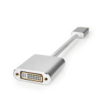 Nedis DisplayPort-Kabel | DisplayPort Male | DVI-D 24+1-Pins Female | 1080p | Verguld | 0.20 m | Rond | Gevlochten | Zilver | Cover Window Box