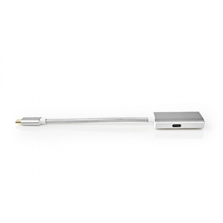 Nedis USB-C™ Adapter | USB 3.2 Gen 1 | USB-C™ Male | HDMI™ Output | 4K@60Hz | Power delivery | 0.20 m | Rond | Verguld | Gevlochten / Nylon | Zilver | Cover Window Box Nedis USB-C™ Adapter | USB 3.2 Gen 1 | USB-C™ Male | HDMI™ Output | 4K@60Hz | Power delivery | 0.20 m | Rond | Verguld | Gevlochten / Nylon | Zilver | Cover Window Box