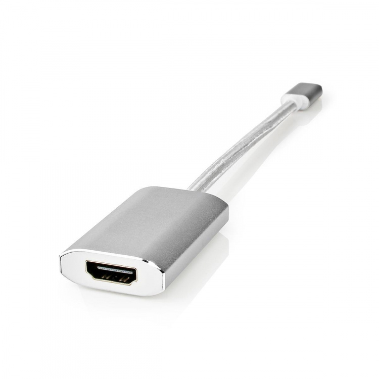 Nedis USB-C™ Adapter | USB 3.2 Gen 1 | USB-C™ Male | HDMI™ Output | 4K@60Hz | Power delivery | 0.20 m | Rond | Verguld | Gevlochten / Nylon | Zilver | Cover Window Box Nedis USB-C™ Adapter | USB 3.2 Gen 1 | USB-C™ Male | HDMI™ Output | 4K@60Hz | Power delivery | 0.20 m | Rond | Verguld | Gevlochten / Nylon | Zilver | Cover Window Box