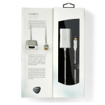 Nedis USB-C™ Adapter | USB 3.2 Gen 1 | USB-C™ Male | HDMI™ Output | 4K@60Hz | Power delivery | 2.00 m | Rond | Verguld | Gevlochten / Nylon | Zilver | Cover Window Box