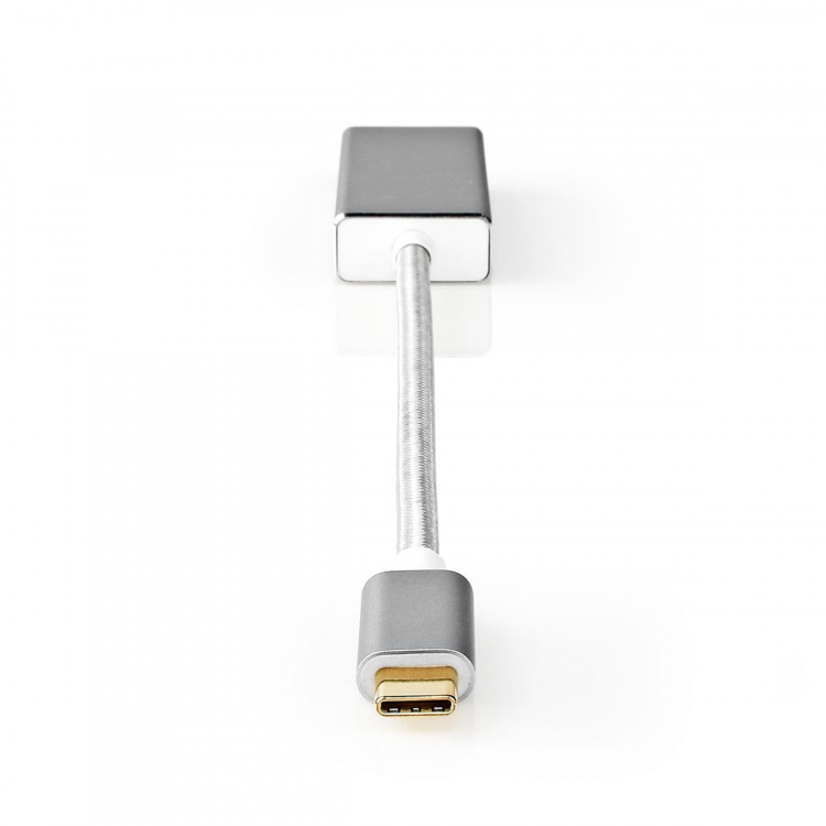 Nedis USB-C™ Adapter | USB 3.2 Gen 1 | USB-C™ Male | Mini DisplayPort Female | 0.20 m | Rond | Verguld | Gevlochten / Nylon | Zilver | Cover Window Box