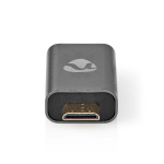 Nedis HDMI™-Adapter | HDMI™ Male / HDMI™ Mini-Connector | HDMI™ Output | Verguld | Recht | Aluminium | Gun Metal Grijs | 1 Stuks | Cover Window Box