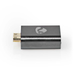 Nedis HDMI™-Adapter | HDMI™ Male / HDMI™ Mini-Connector | HDMI™ Output | Verguld | Recht | Aluminium | Gun Metal Grijs | 1 Stuks | Cover Window Box