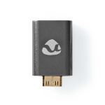 Nedis HDMI™-Adapter | HDMI™ Male / HDMI™ Mini-Connector | HDMI™ Output | Verguld | Recht | Aluminium | Gun Metal Grijs | 1 Stuks | Cover Window Box