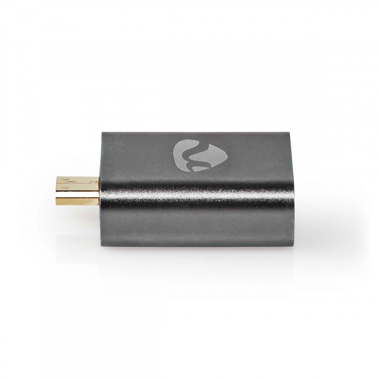 Nedis HDMI™-Adapter | HDMI™ Male / HDMI™ Micro-Connector | HDMI™ Output | Verguld | Recht | Aluminium | Gun Metal Grijs | 1 Stuks | Cover Window Box Nedis HDMI™-Adapter | HDMI™ Male / HDMI™ Micro-Connector | HDMI™ Output | Verguld | Recht | Aluminium | Gun Metal Grijs | 1 Stuks | Cover Window Box