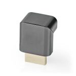 Nedis HDMI™-Adapter | HDMI™ Connector / HDMI™ Male | HDMI™ Output | Verguld | 90° Gehoekt | Aluminium | Gun Metal Grijs | 1 Stuks | Cover Window Box