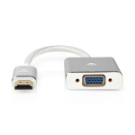 Nedis VGA-Adapter | HDMI™ Connector | VGA Female 15p | Verguld | Recht | Aluminium | Zilver | Cover Window Box