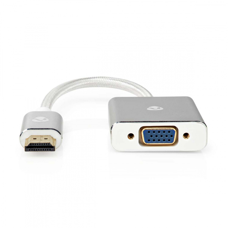 Nedis VGA-Adapter | HDMI™ Connector | VGA Female 15p | Verguld | Recht | Aluminium | Zilver | Cover Window Box