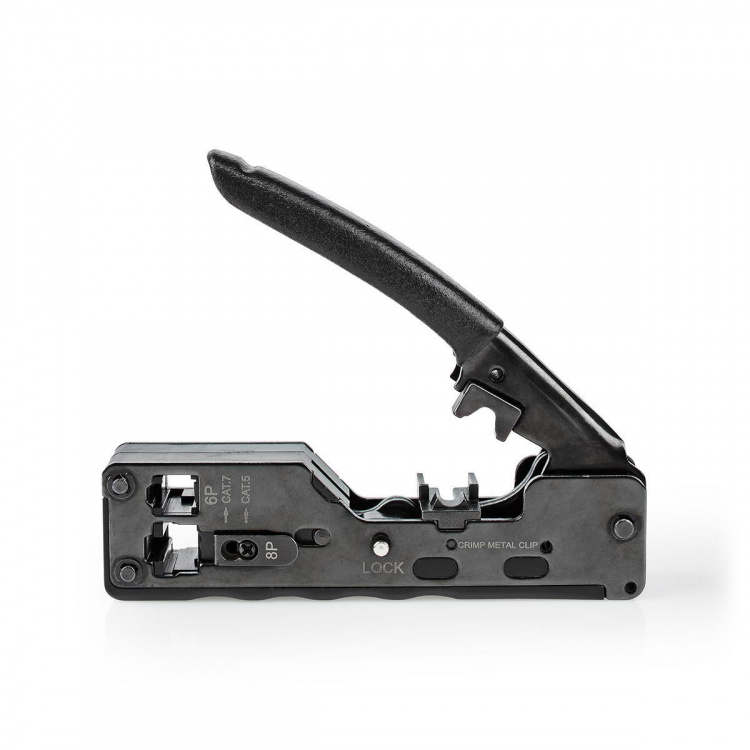 Nedis Krimptang | CAT5 / CAT5e / CAT6 / CAT6a / CAT7 / RJ12 | Snijden / Tang | ABS / Staal | Zwart Nedis Krimptang | CAT5 / CAT5e / CAT6 / CAT6a / CAT7 / RJ12 | Snijden / Tang | ABS / Staal | Zwart