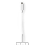 Nedis Lightning-Adapter | Apple Lightning 8-Pins | 3,5 mm Female | Vernikkeld | 0.10 m | Rond | PVC | Doos
