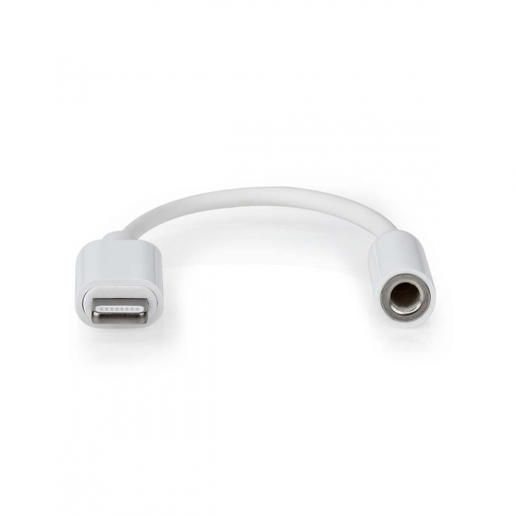 Nedis Lightning-Adapter | Apple Lightning 8-Pins | 3,5 mm Female | Vernikkeld | 0.10 m | Rond | PVC | Doos