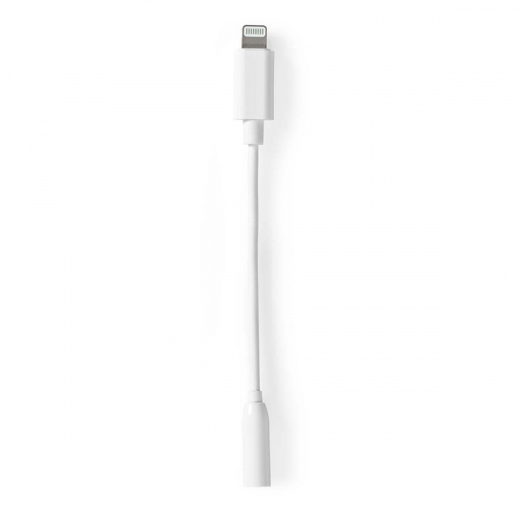 Nedis Lightning-Adapter | Apple Lightning 8-Pins | 3,5 mm Female | Vernikkeld | 0.10 m | Rond | PVC | Doos