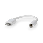 Nedis Lightning-Adapter | Apple Lightning 8-Pins | 3,5 mm Female | Vernikkeld | 0.10 m | Rond | PVC | Doos