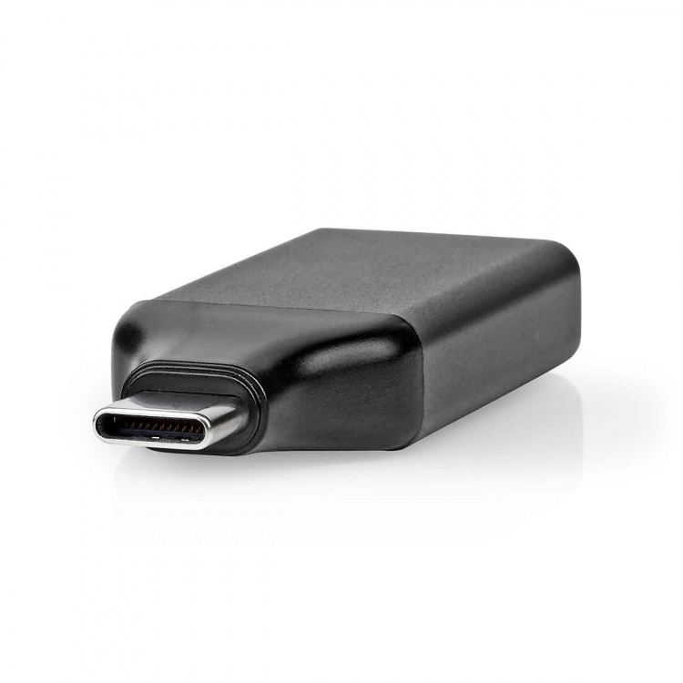 Nedis USB-C™ Adapter | USB 3.2 Gen 1 | USB-C™ Male | HDMI™ Female | 4K@60Hz | Rond | Vernikkeld | Grijs / Zwart | Envelop