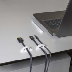 Nedis Kabelmanagement | Kabelclip | Vergrendeld | 3 Stuks | Aantal sleuven: 3 Sleuven | Maximale kabeldikte: 7.5 mm | Polypropylene | Wit