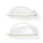 Nedis Kabelmanagement | Kabelclip | Vergrendeld | 3 Stuks | Aantal sleuven: 3 Sleuven | Maximale kabeldikte: 7.5 mm | Polypropylene | Wit