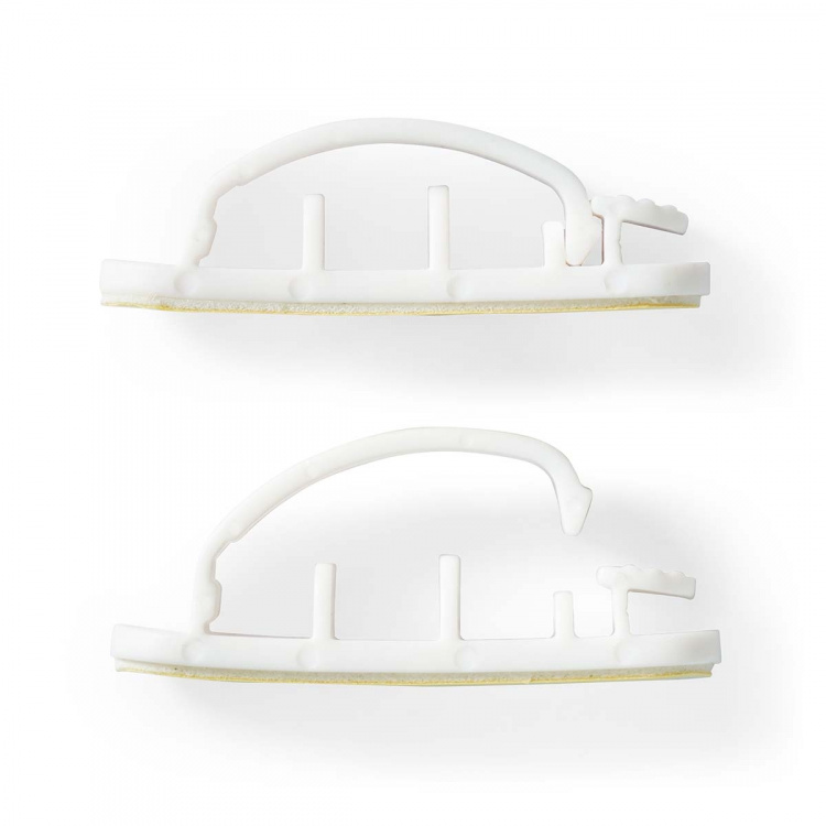 Nedis Kabelmanagement | Kabelclip | Vergrendeld | 3 Stuks | Aantal sleuven: 3 Sleuven | Maximale kabeldikte: 7.5 mm | Polypropylene | Wit