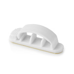 Nedis Kabelmanagement | Kabelclip | Vergrendeld | 3 Stuks | Aantal sleuven: 3 Sleuven | Maximale kabeldikte: 7.5 mm | Polypropylene | Wit