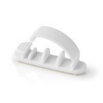 Nedis Kabelmanagement | Kabelclip | Vergrendeld | 3 Stuks | Aantal sleuven: 3 Sleuven | Maximale kabeldikte: 7.5 mm | Polypropylene | Wit