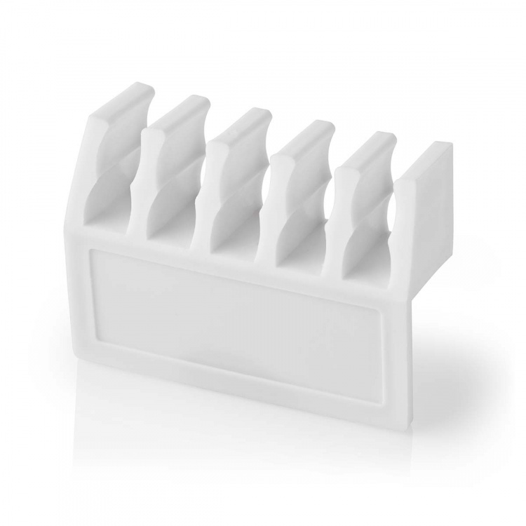 Nedis Kabelmanagement | Kabelclip | Click & Go | 2 Stuks | Aantal sleuven: 5 Sleuven | Maximale kabeldikte: 7.1 mm | Polypropylene | Wit Nedis Kabelmanagement | Kabelclip | Click & Go | 2 Stuks | Aantal sleuven: 5 Sleuven | Maximale kabeldikte: 7.1 mm | Polypropylene | Wit